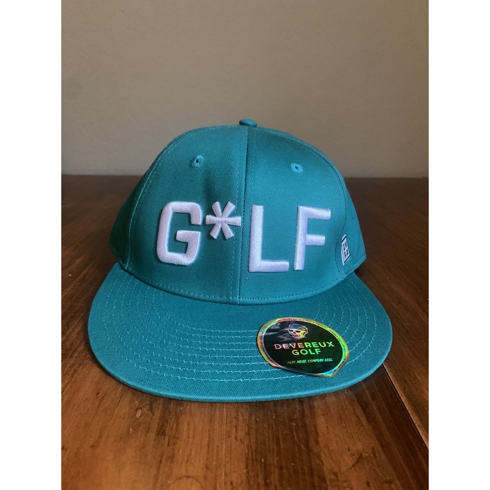 Devereux Golf Snapback Hat G*LF Logo Teal Green Blue Adjustable Cap NEW